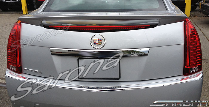 Custom Cadillac CTS Trunk Wing  Sedan (2008 - 2013) - $245.00 (Manufacturer Sarona, Part #CD-007-TW)